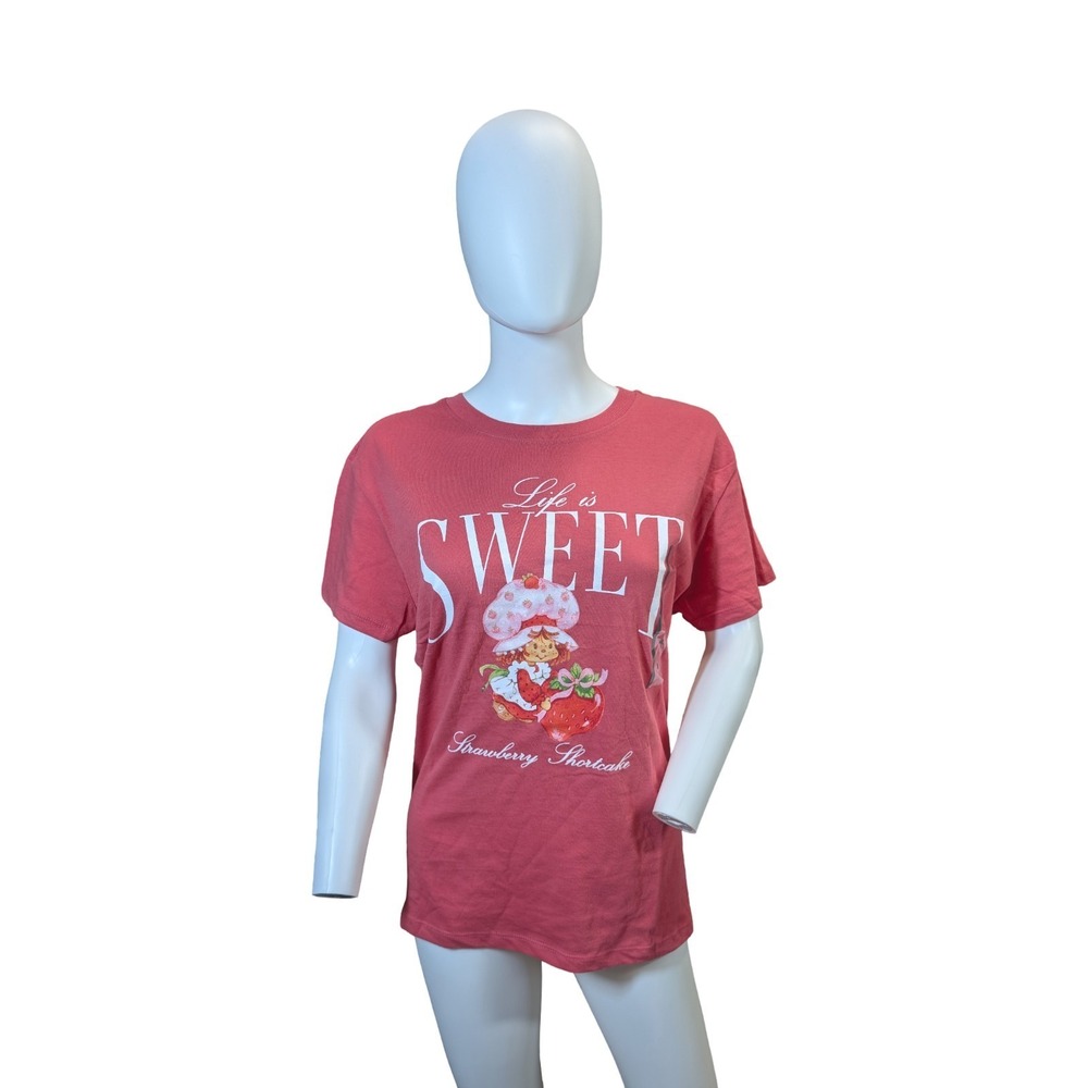 ⭐A9 Strawberry Shortcake Life is‎ Sweet Red Graphic T Shirt Size XS NWT